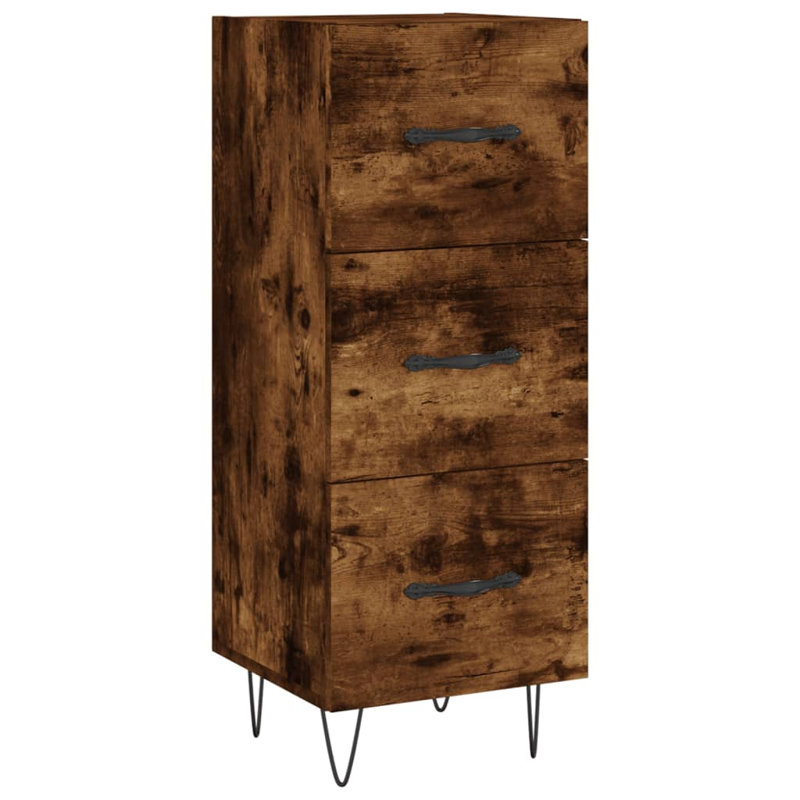 Malynda Sideboard 34,5x34x90 cm Engineered Wood, Smoked Oak