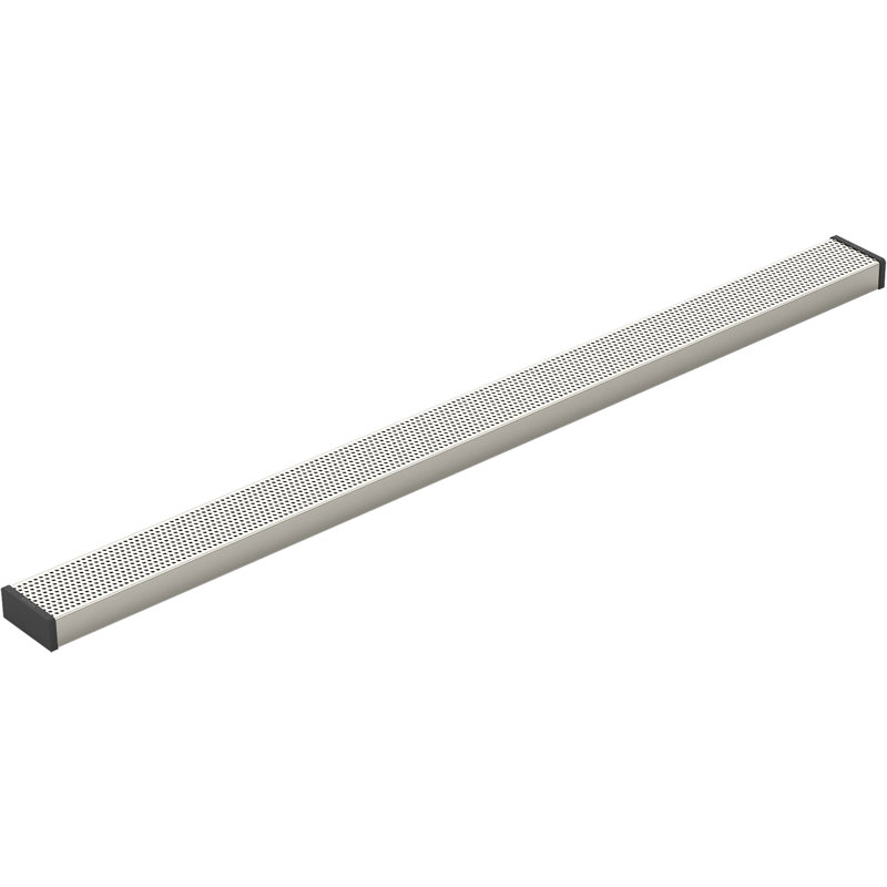 Linear Grid Shower Drain, Anodized Brushed Nickel