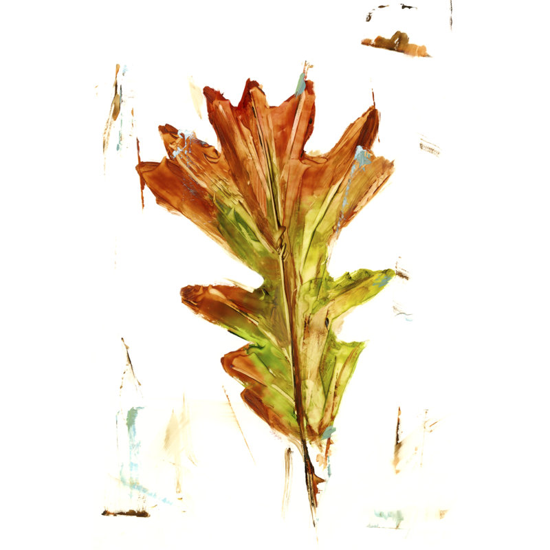 Autumn Leaf Study IV by Ethan Harper - Painting, 76cm H x 51cm W, Black Floater Framed