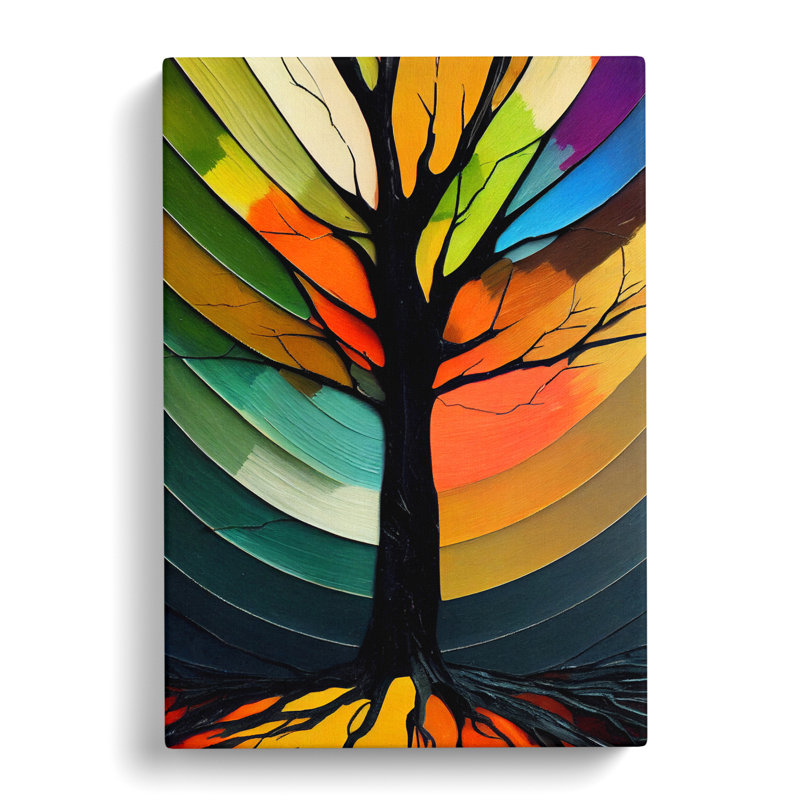 Tree Palette Knife - Wrapped Canvas, 50cm H x 35cm W x 3cm D
