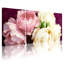 Pivoine roses et blanches sur fond mauve, ensemble de 3 impressions sur toile-108786760