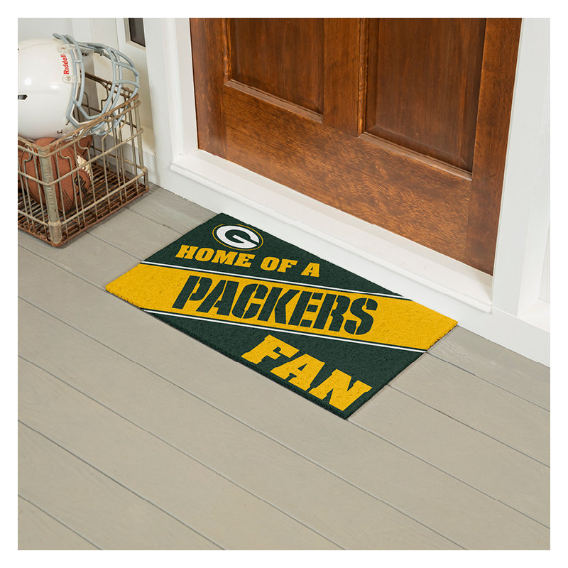 NFL Home of a Fan Team Color Outdoor Doormat, Green Bay Packers