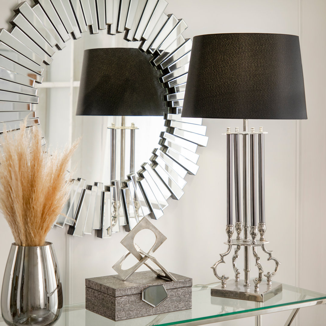 Decorative Glass Vase Glass High-Shine Glam Accent with Modern Curved Silhouette and Sleek Reflective Surface for Contemporary Interior Style Display. Mercury Row® 