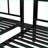 Twin/Twin/Twin Metal Triple Bunk Bed, Detachable Space-Saving Frame with Shelf &amp; Table, Black-1564258128