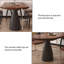 Table de salle à manger en bois massif de style antique français de 55,12 po-129944675