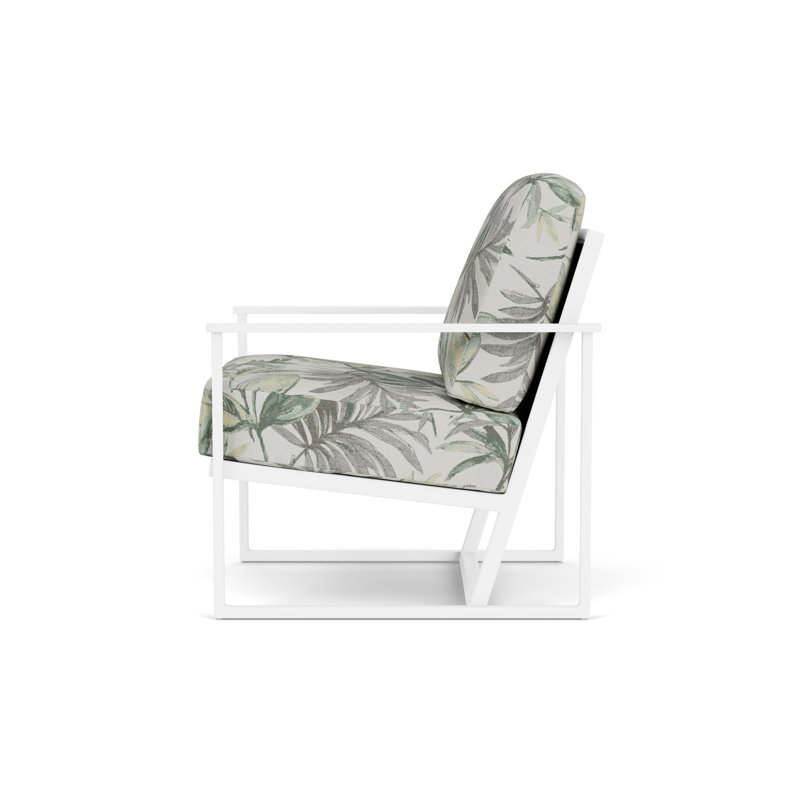 Summit Outdoor Lounge Chair, Matte White, Ebony, Calidora Mist