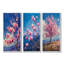 Fleur de cerisier rose bleu, beauté I - Collection d'impressions sur toile traditionnelles-895869325-895869320-895869322