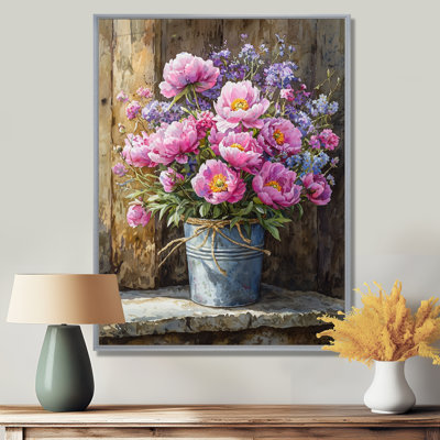 Art mural Abell Barnyard Wildflowerand Poppies