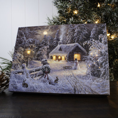 Holiday Home 8x6 Mini Lighted Easel Back
