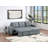 Gray Polyfiber Convertible Sectional Sofa Pull Out Bed Couch Storage Chaise Reversible 2Pc Sectional Living Room Furniture-1946144152