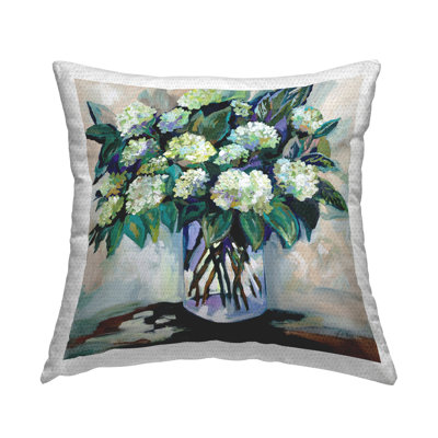 Full Jaimes Bouquet Printed Outdoor Throw Pillow Design by Jeanette Vertentes
