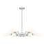 Lustre 6 lumières breton en nickel brossé-123223124