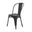 Chaise parsons Aryah empilable en noir, capacité de poids de 330 lb