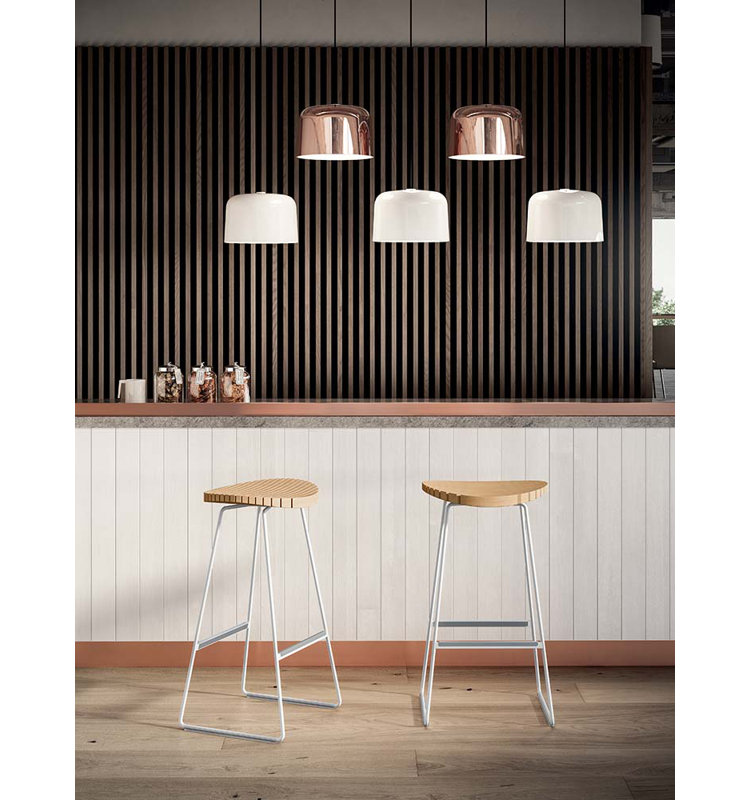 Clark Counter Stool 750H, Walnut/White