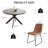 Joevan 46'' Modern Round Kitchen Dining Table Set with 32.8"H Dining Chairs-2047594406