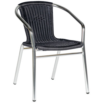 Stackable Outdoor Patio Dining Armchair with Cushion