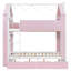 Lit superposé double avec tiroirs et étagères de rangement, lit superposé bicolore en bois avec bande lumineuse DEL, blanc et rose-133992532
