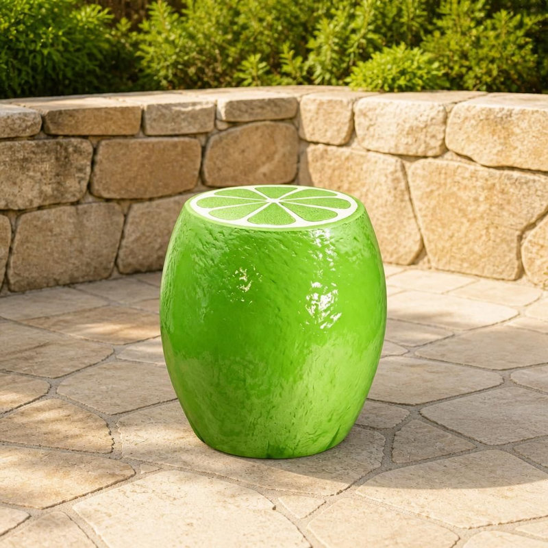 Nouveauté Pièce d'appoint multifonctionnelle en forme de fruit, robuste, résistante aux intempéries, table d'appoint, support de plante et surface de présentation pour le salon intérieur, la chambre, la cuisine, le coin-repas, le balcon, la cour, le patio, le jardin
