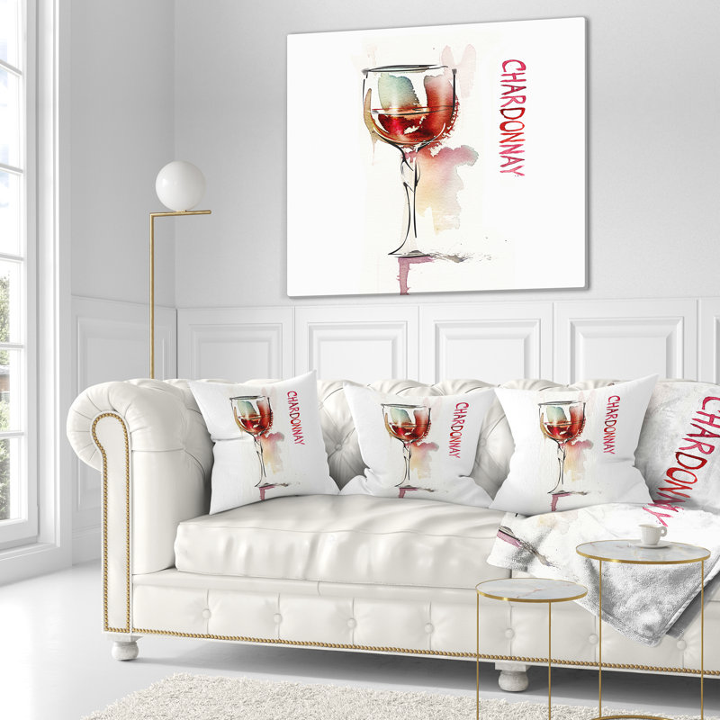 Wine on Background Lumbar Pillow, 16" x 16", Square