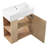 21.6" Space-Saving Floating Vanity | Ceramic Sink & Soft Close Door