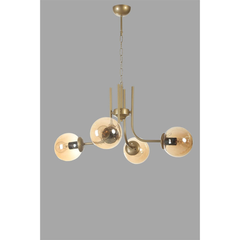 Chandle Chandelier, Gold/Amber