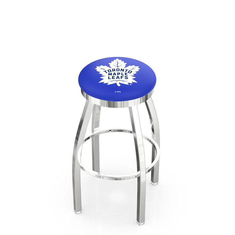 NHL Swivel Extra Tall Stool, Toronto Maple Leafs, Chrome, "Bar Stool (30" Seat Height)"