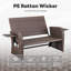 Chaise de patio d'extérieur inclinable réglable en osier pour patio à 4 positions avec repose-pieds avec coussins-159527883