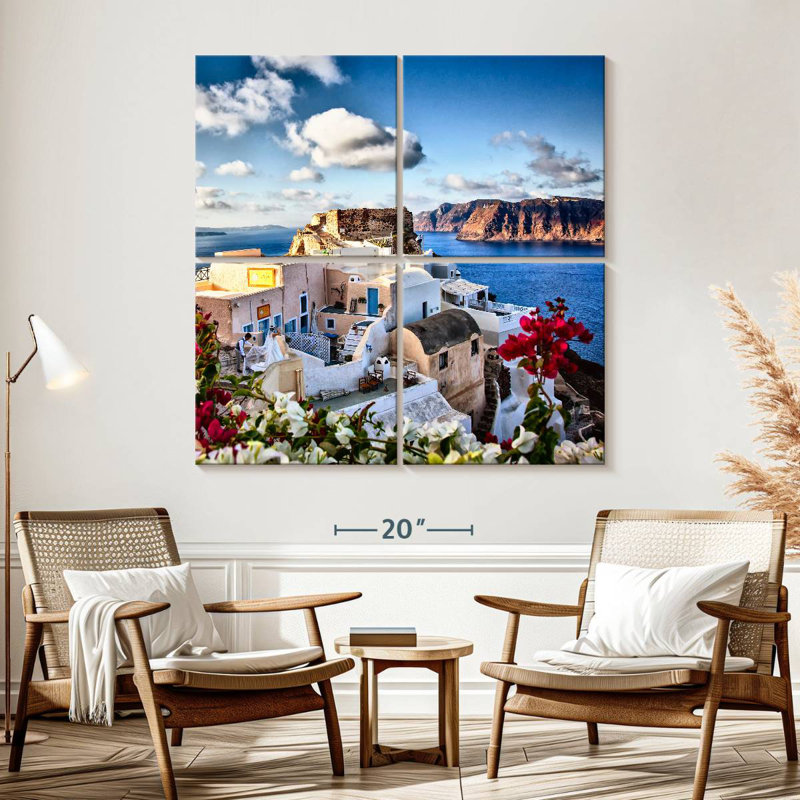 Gillard, la ville d'Oia, Santorini I, H 57 po x l 57 po