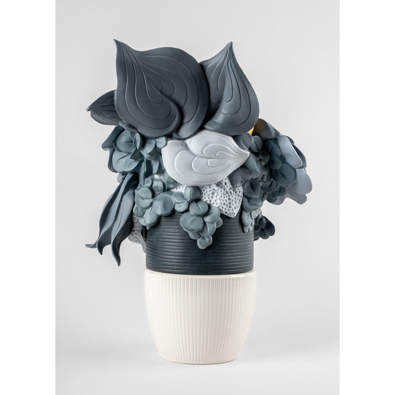 Faux Floral in Vase, Blue