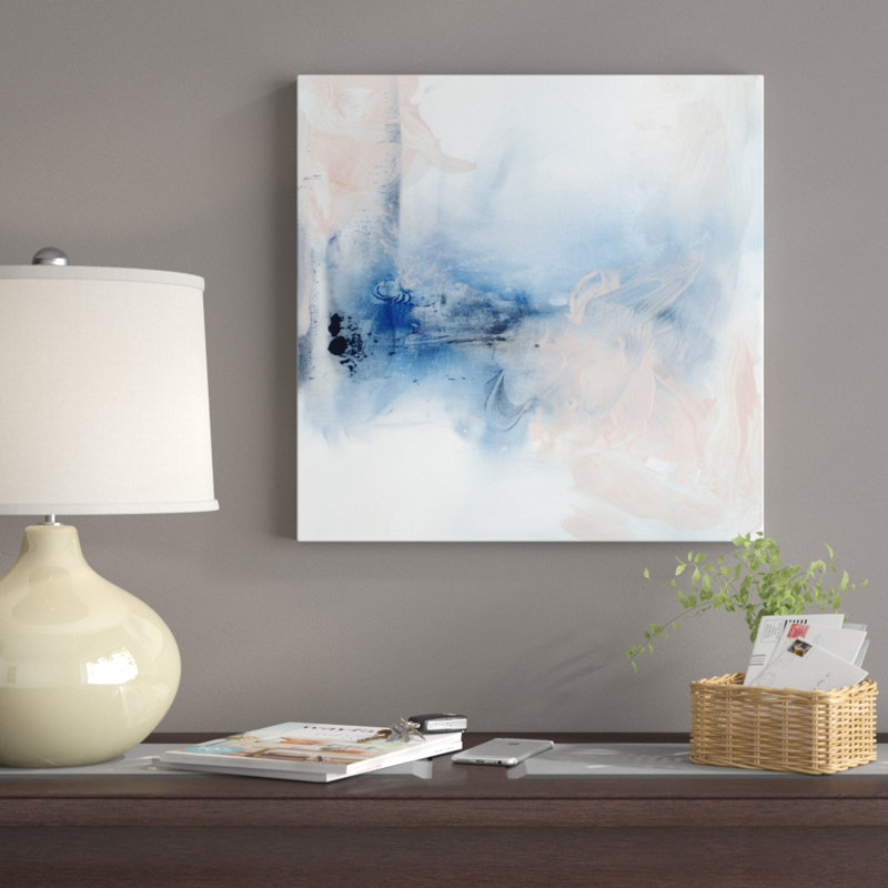 Indigo And Blush IV by Ethan Harper - Wrapped Canvas Painting, 51cm H x 51cm W