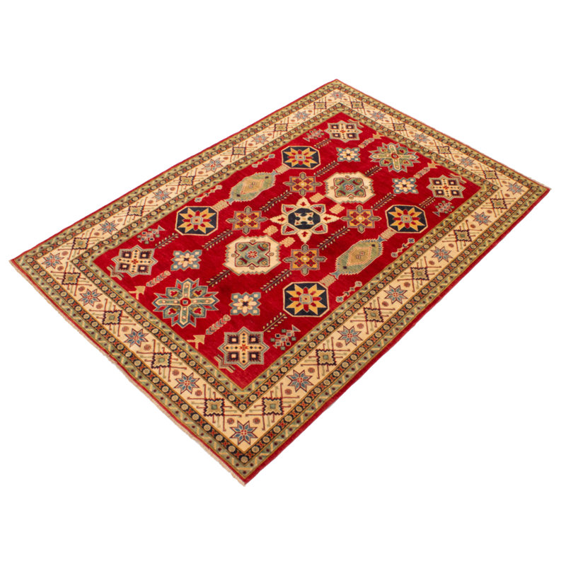 Tapis unique en laine noué à la main 6 pi 9 po x 9 pi 7 po nouvel âge Heidimarie