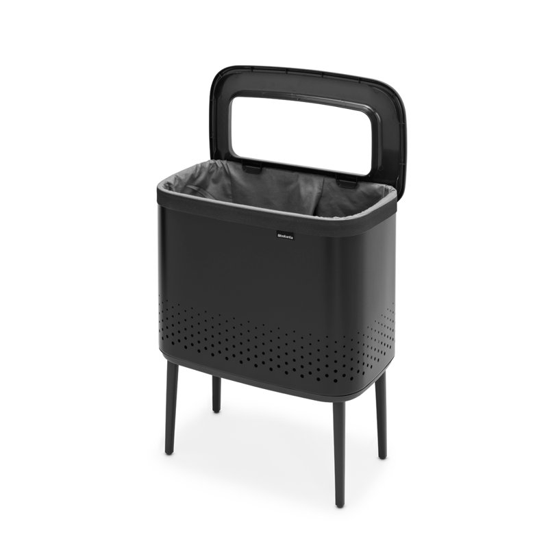 Panier à linge Brabantia Bo, 16 gallons, Noir mat