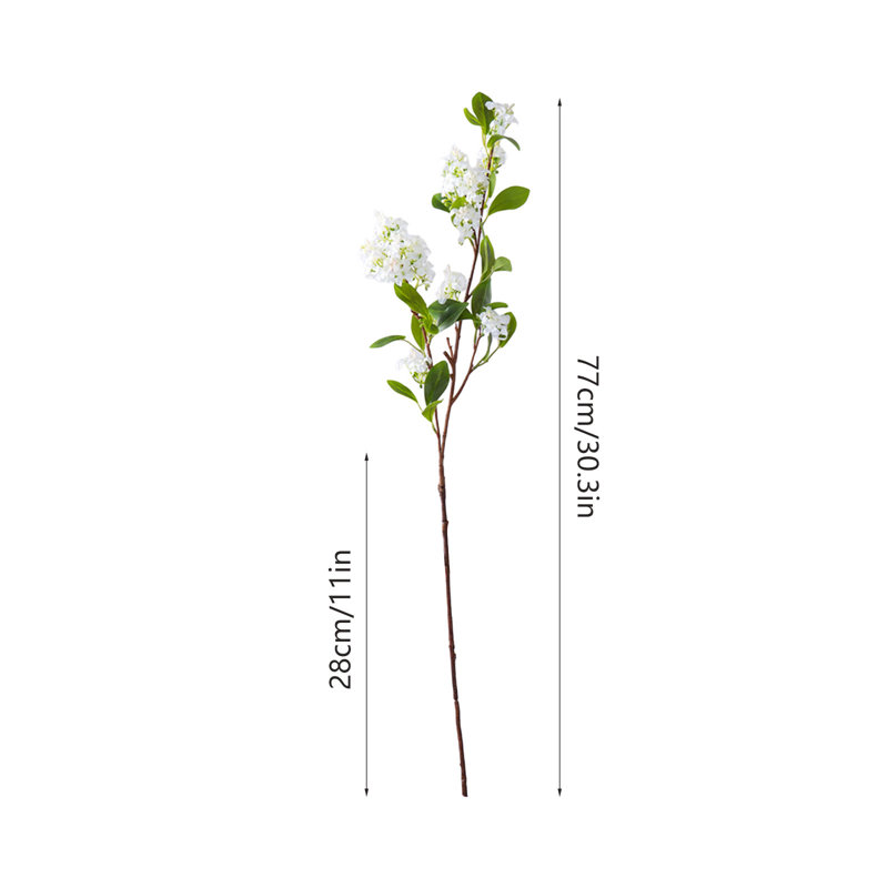  Faux fleurs artificielles pour la maison, White