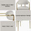 Fauteuil en chenille et or beige (ensemble de 2)