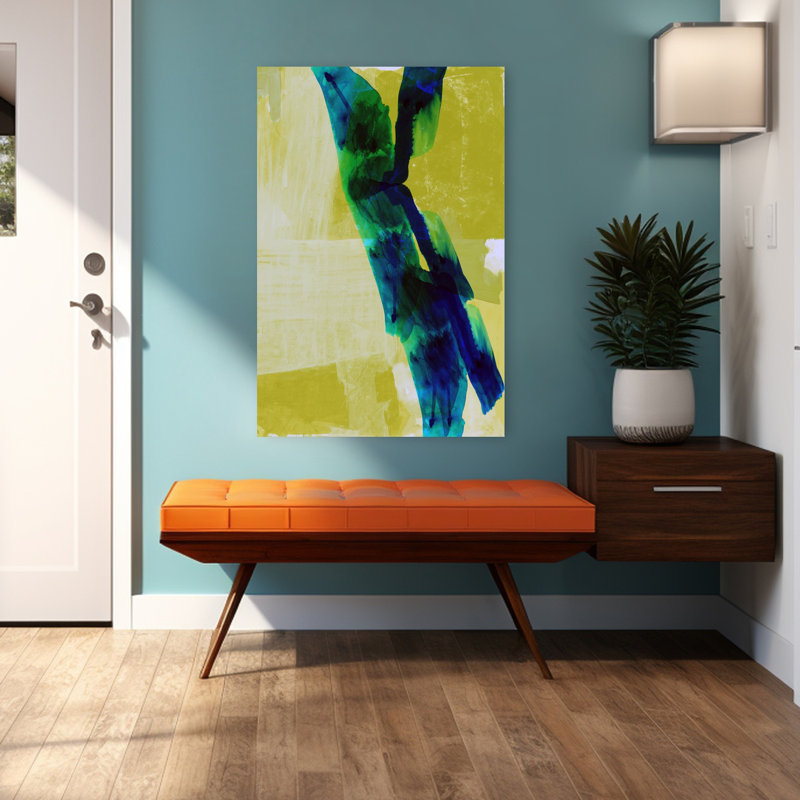 Art abstrait contemporain audacieux Abyssal Drift, H 48 po x l 32 po