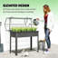 Jardinière extérieure surélevée, lit de plante, gris foncé-74106696