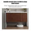 Meuble-lavabo flottant en bois d'hévéa de style Mid-Antique avec lavabo en céramique