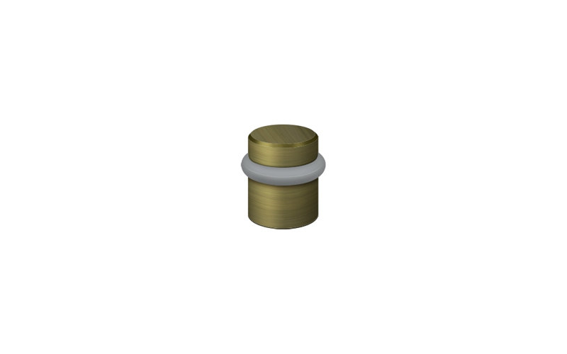 Deltana UFB4505U5 Round Universal Floor Bumper 1-1/2", Solid Brass in Antique Brass