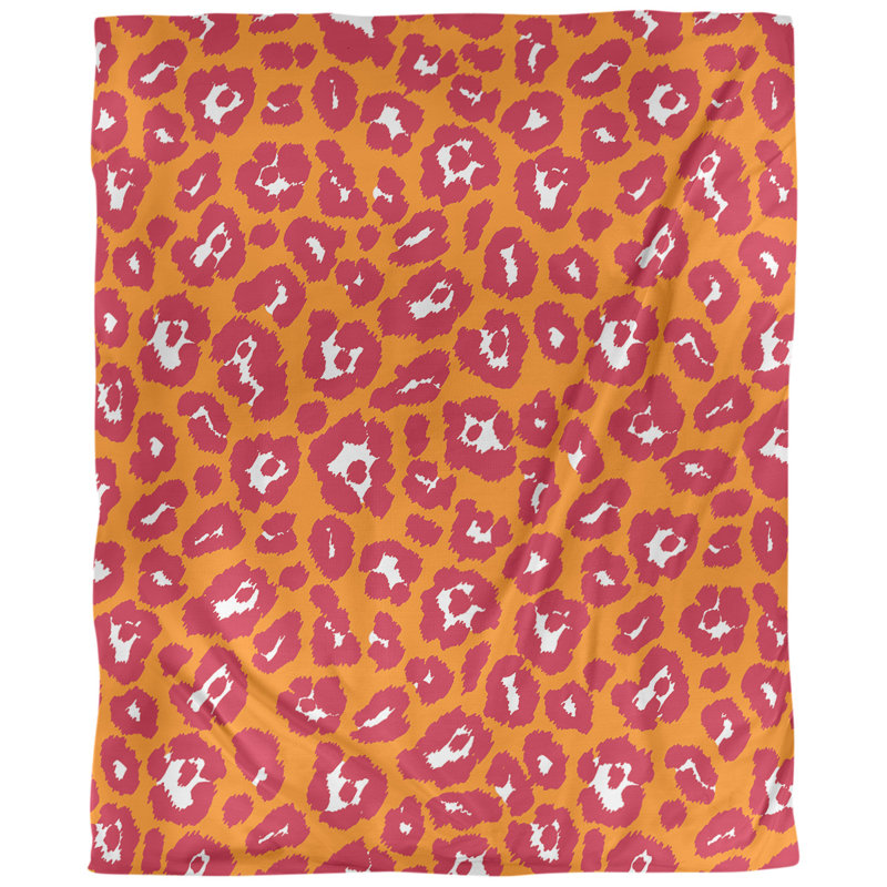 Housse de couette à imprimé léopard Throwback, Orange / Rouge, Polyester brossé, Housse de couette pour grand lit