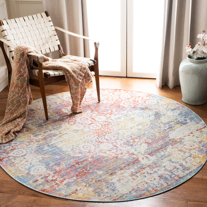 Chauncey Performance Oriental Rug, Round 6'