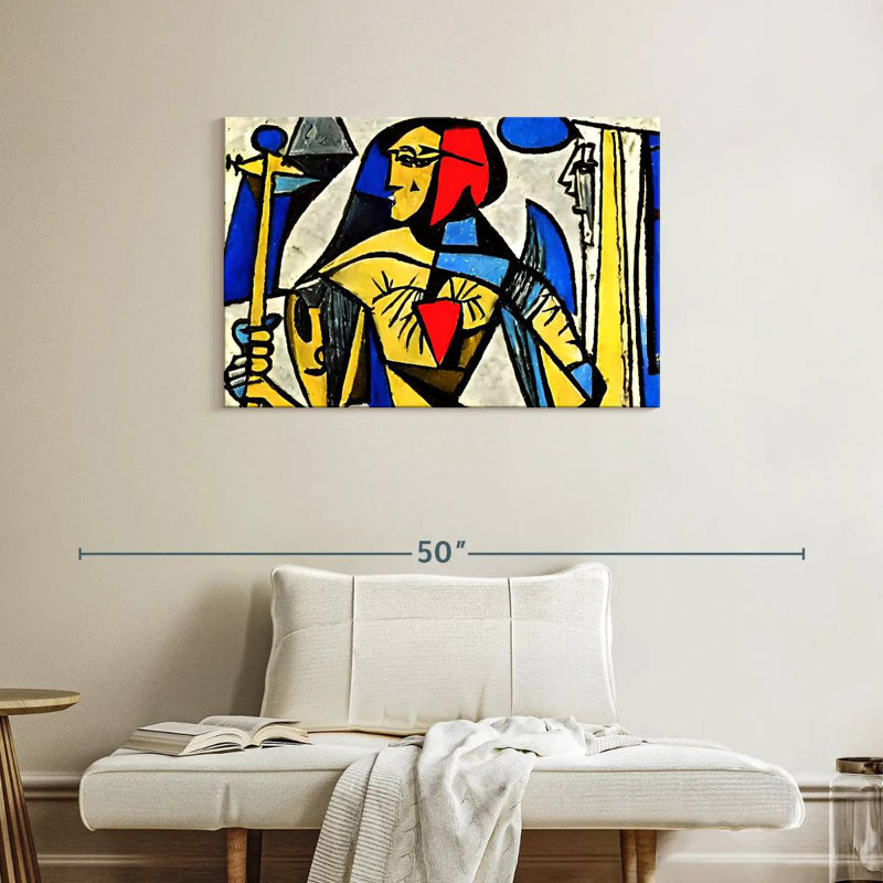 Leisha l'Egyptien - dans le style de Picasso, H 24 po x l 36 po