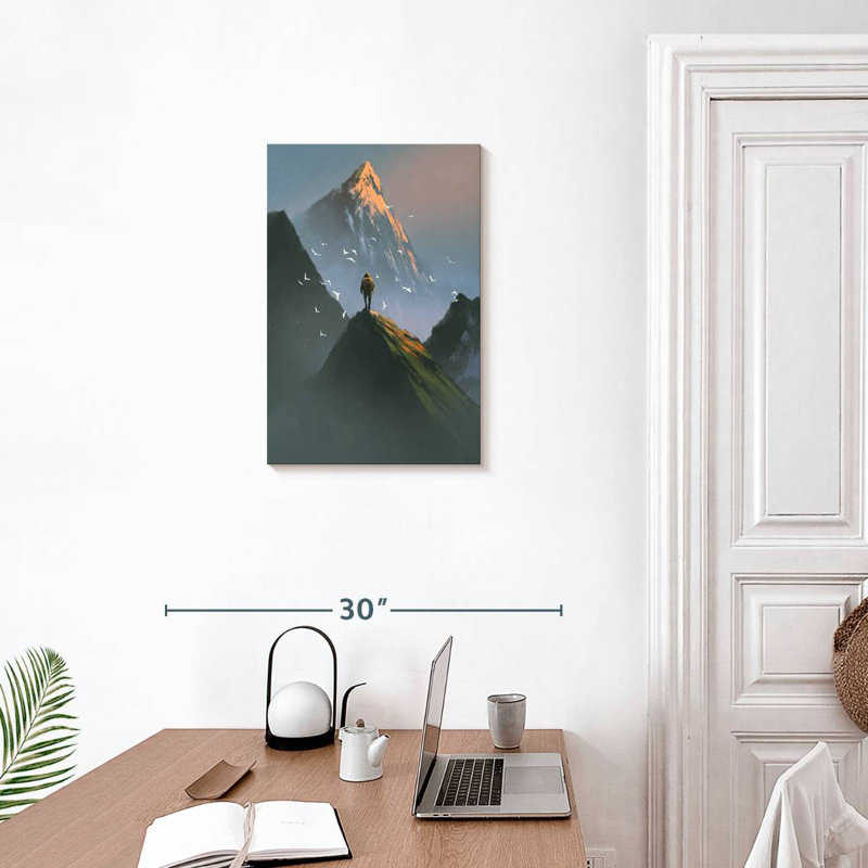 Senne Man On Mountain, 24" H x 16" W