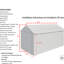 Remise de rangement pour garage en métal 12 pi x 20 pi, conception à double porte, structure en acier de calibre 14, unité extérieure galvanisée et 26 toits, finition crème