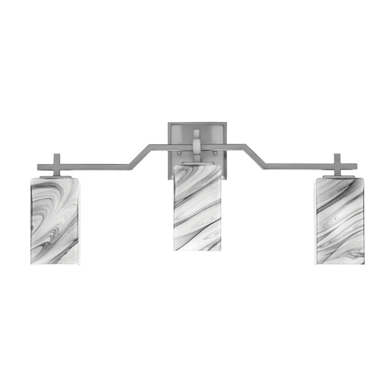 Corbin 3 Light Bath Bar With Glass, Nickel