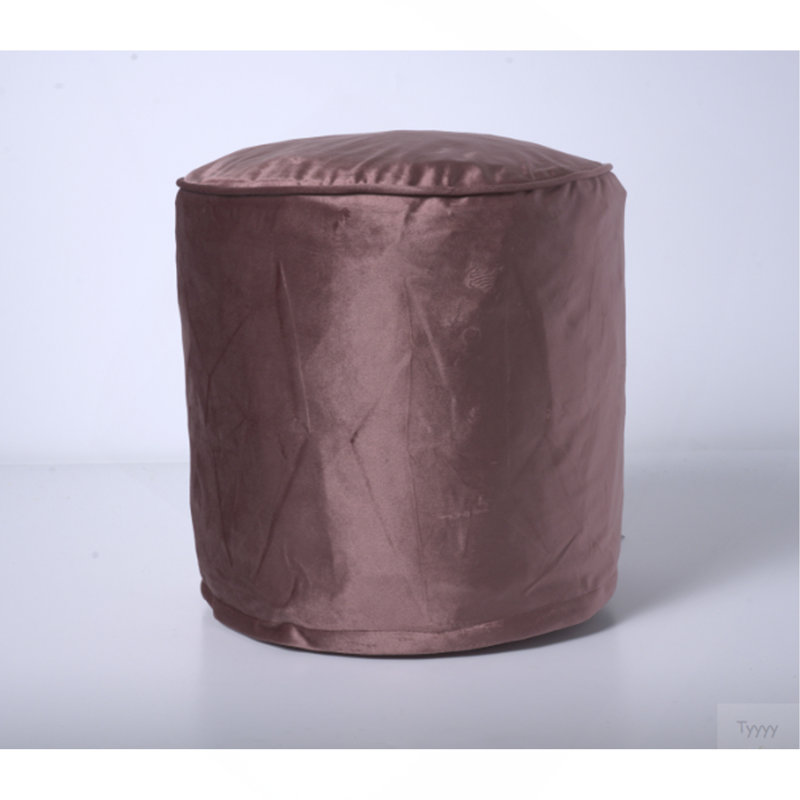 Shimon Cylinder Pouf,  Blush Pink, Pink
