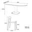 Ensemble de table de salle à manger ovale 31,5 po Creamy Hues Rock Plate-101945502