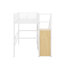 Lit mezzanine simple en métal avec escalier de rangement et garde-robe-1458674424