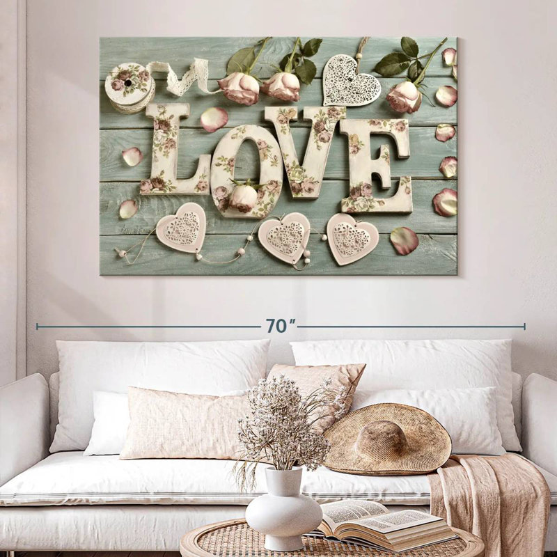 Plaque murale Chic Love, H 34 po x l 51 po