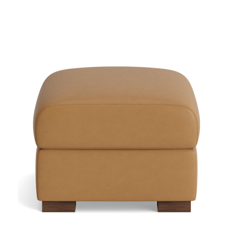 Catalina Ottoman, Leather - Butterscotch