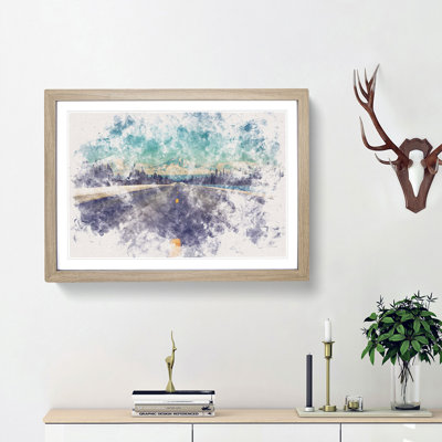 Alaskan Mountains Watercolour - Picture Frame Graphic Art Print